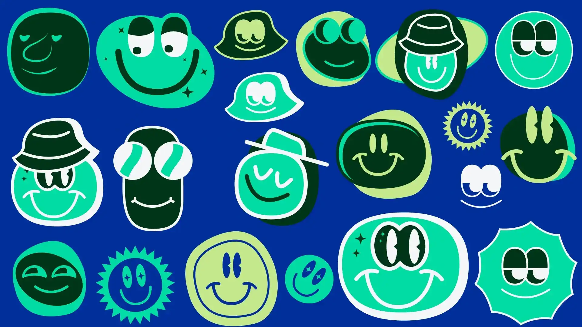 Illustration colorée de personnages dans un style ludique